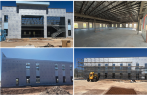 Medical office space for lease Sienna Plantation construction showing building exterior and interior shell condition
